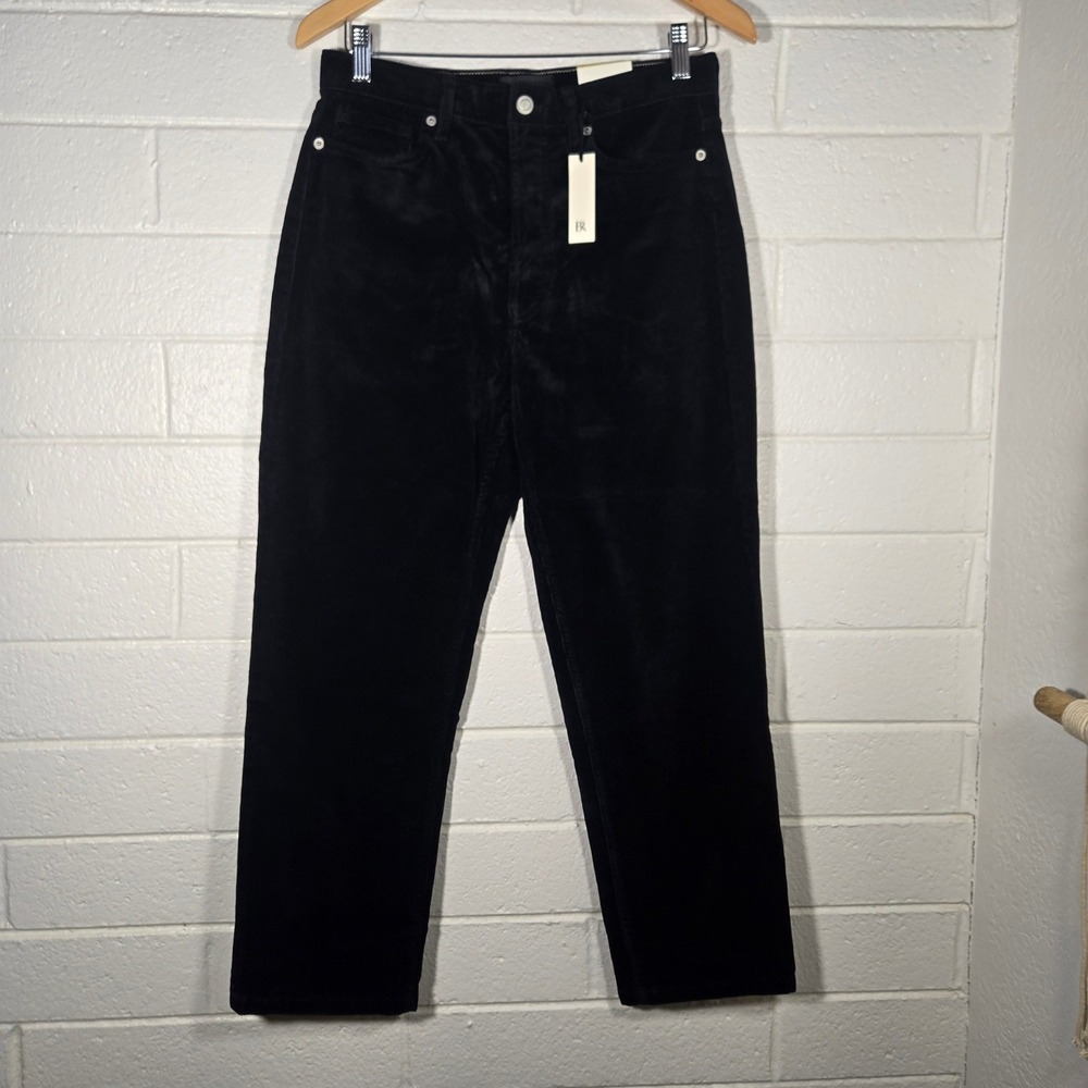NWT Banana Republic The Straight Corduroy Pant Black Classic Capsule Petite 29‎